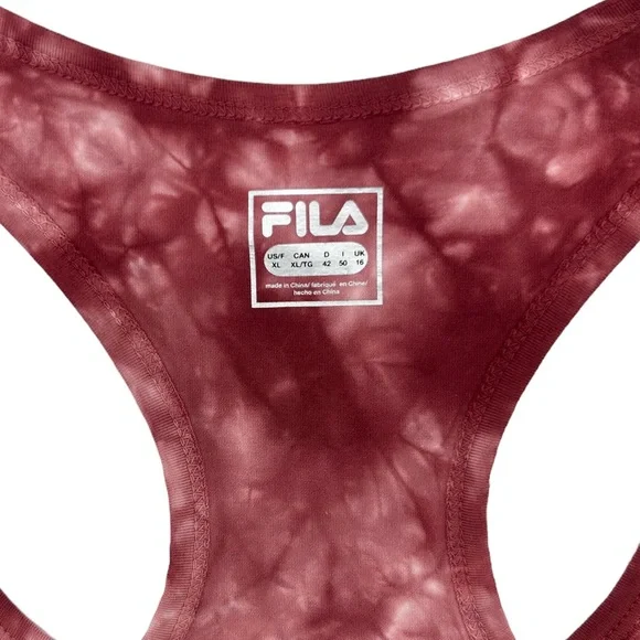 FILA Women’s Dark Raspberry Dream Cotton Light Support Sports Bra Size M L XL - Picture 9 of 10